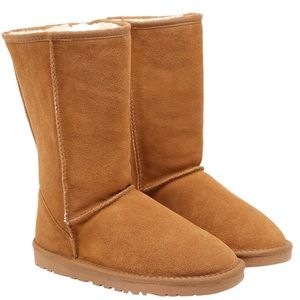 NEW Kozey Chestnut faux fur lined Suede boot ugg style size 6